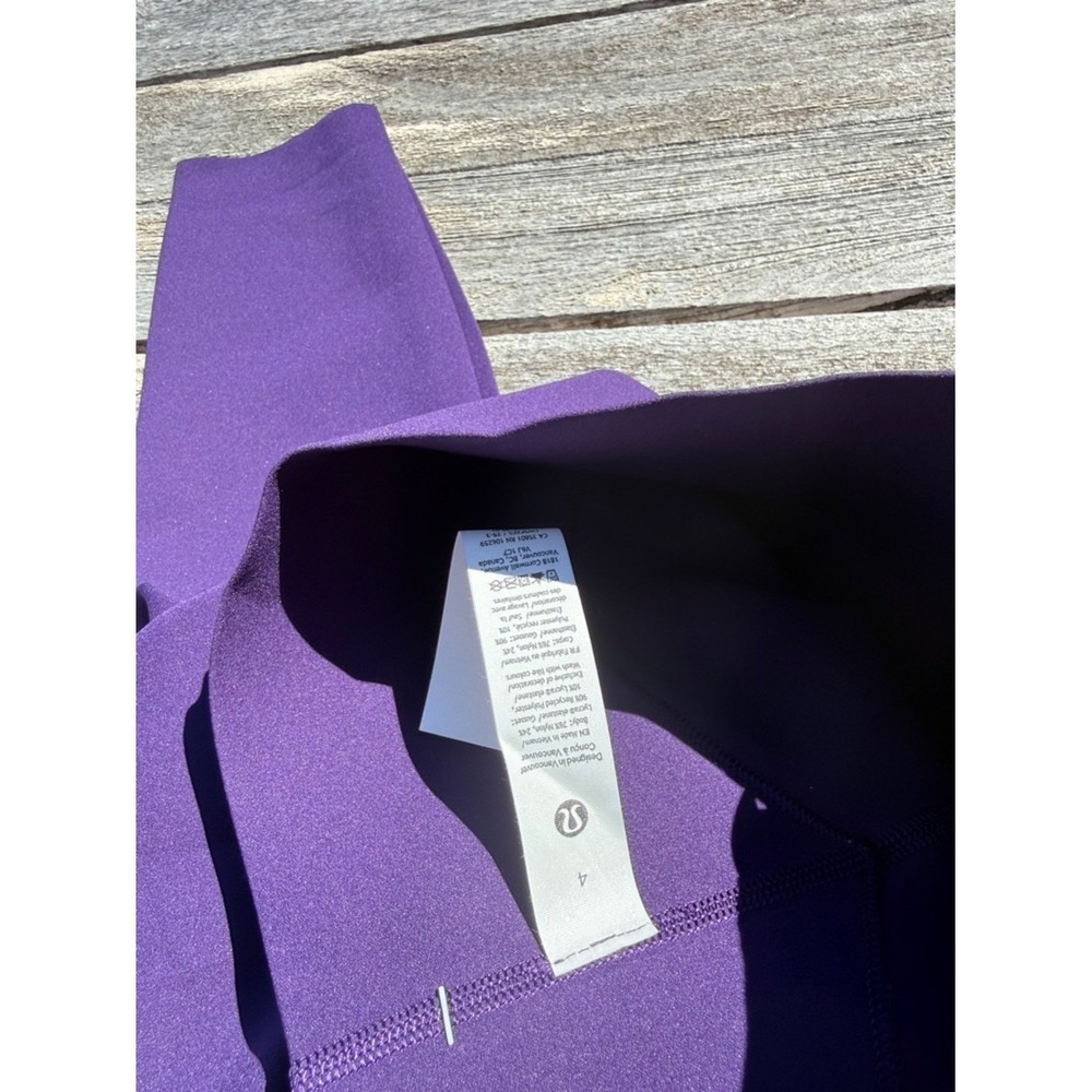 Lululemon Glow Up Super-High-Rise Tight 25" dark court purple size 4 NWT - Picture 4 of 7